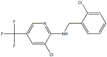 3-chloro-N-[(2-chlorophenyl)methyl]-5-(trifluoromethyl)pyridin-2-amine 구조식 이미지