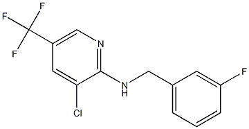 3-chloro-N-[(3-fluorophenyl)methyl]-5-(trifluoromethyl)pyridin-2-amine 구조식 이미지