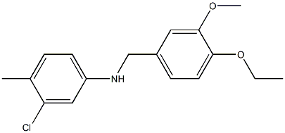 3-chloro-N-[(4-ethoxy-3-methoxyphenyl)methyl]-4-methylaniline 구조식 이미지