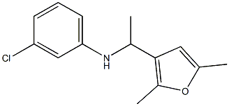 3-chloro-N-[1-(2,5-dimethylfuran-3-yl)ethyl]aniline Structure