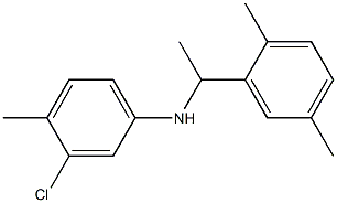 3-chloro-N-[1-(2,5-dimethylphenyl)ethyl]-4-methylaniline Structure