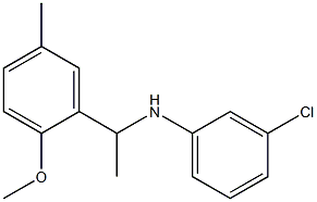 3-chloro-N-[1-(2-methoxy-5-methylphenyl)ethyl]aniline 구조식 이미지