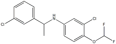 3-chloro-N-[1-(3-chlorophenyl)ethyl]-4-(difluoromethoxy)aniline 구조식 이미지