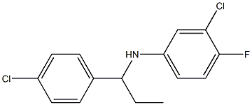 3-chloro-N-[1-(4-chlorophenyl)propyl]-4-fluoroaniline 구조식 이미지