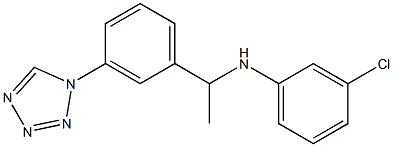 3-chloro-N-{1-[3-(1H-1,2,3,4-tetrazol-1-yl)phenyl]ethyl}aniline 구조식 이미지