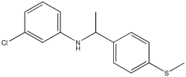 3-chloro-N-{1-[4-(methylsulfanyl)phenyl]ethyl}aniline Structure