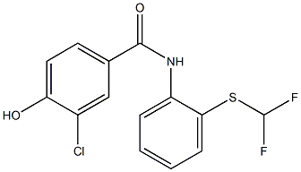 3-chloro-N-{2-[(difluoromethyl)sulfanyl]phenyl}-4-hydroxybenzamide 구조식 이미지