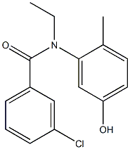 3-chloro-N-ethyl-N-(5-hydroxy-2-methylphenyl)benzamide Structure