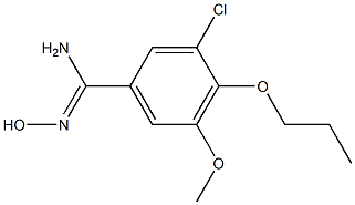 3-chloro-N'-hydroxy-5-methoxy-4-propoxybenzenecarboximidamide Structure