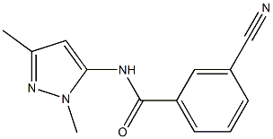 3-cyano-N-(1,3-dimethyl-1H-pyrazol-5-yl)benzamide 구조식 이미지
