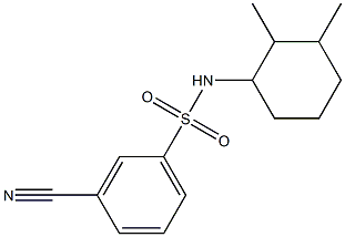 3-cyano-N-(2,3-dimethylcyclohexyl)benzene-1-sulfonamide Structure