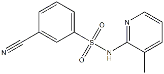 3-cyano-N-(3-methylpyridin-2-yl)benzene-1-sulfonamide Structure