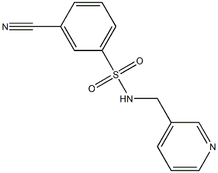 3-cyano-N-(pyridin-3-ylmethyl)benzene-1-sulfonamide Structure