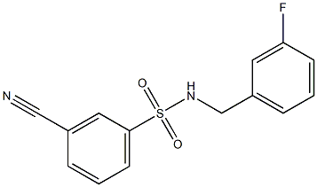 3-cyano-N-[(3-fluorophenyl)methyl]benzene-1-sulfonamide Structure