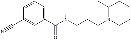 3-cyano-N-[3-(2-methylpiperidin-1-yl)propyl]benzamide Structure