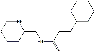 3-cyclohexyl-N-(piperidin-2-ylmethyl)propanamide Structure