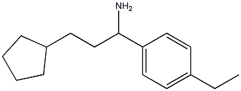 3-cyclopentyl-1-(4-ethylphenyl)propan-1-amine 구조식 이미지