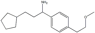 3-cyclopentyl-1-[4-(2-methoxyethyl)phenyl]propan-1-amine 구조식 이미지