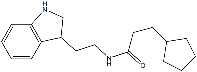 3-cyclopentyl-N-[2-(2,3-dihydro-1H-indol-3-yl)ethyl]propanamide Structure