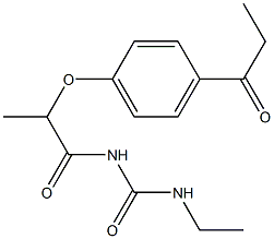 3-ethyl-1-[2-(4-propanoylphenoxy)propanoyl]urea 구조식 이미지