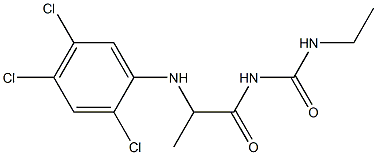 3-ethyl-1-{2-[(2,4,5-trichlorophenyl)amino]propanoyl}urea 구조식 이미지