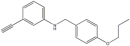 3-ethynyl-N-[(4-propoxyphenyl)methyl]aniline Structure