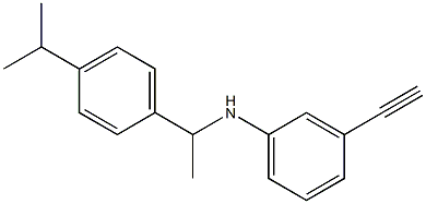 3-ethynyl-N-{1-[4-(propan-2-yl)phenyl]ethyl}aniline 구조식 이미지