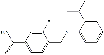 3-fluoro-4-({[2-(propan-2-yl)phenyl]amino}methyl)benzamide Structure