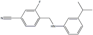 3-fluoro-4-({[3-(propan-2-yl)phenyl]amino}methyl)benzonitrile 구조식 이미지