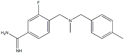 3-fluoro-4-({methyl[(4-methylphenyl)methyl]amino}methyl)benzene-1-carboximidamide 구조식 이미지