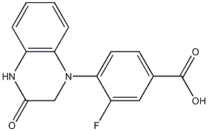 3-fluoro-4-(3-oxo-1,2,3,4-tetrahydroquinoxalin-1-yl)benzoic acid Structure