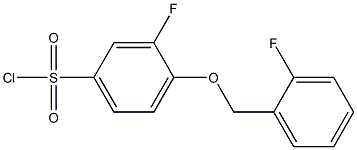 3-fluoro-4-[(2-fluorophenyl)methoxy]benzene-1-sulfonyl chloride 구조식 이미지