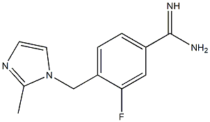 3-fluoro-4-[(2-methyl-1H-imidazol-1-yl)methyl]benzenecarboximidamide Structure