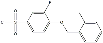 3-fluoro-4-[(2-methylphenyl)methoxy]benzene-1-sulfonyl chloride Structure