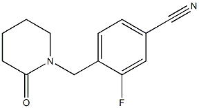 3-fluoro-4-[(2-oxopiperidin-1-yl)methyl]benzonitrile 구조식 이미지