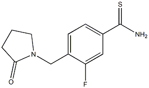 3-fluoro-4-[(2-oxopyrrolidin-1-yl)methyl]benzenecarbothioamide 구조식 이미지