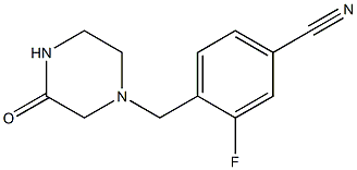 3-fluoro-4-[(3-oxopiperazin-1-yl)methyl]benzonitrile Structure