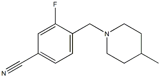 3-fluoro-4-[(4-methylpiperidin-1-yl)methyl]benzonitrile Structure