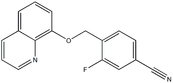 3-fluoro-4-[(quinolin-8-yloxy)methyl]benzonitrile 구조식 이미지
