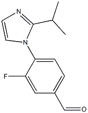 3-fluoro-4-[2-(propan-2-yl)-1H-imidazol-1-yl]benzaldehyde 구조식 이미지