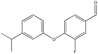 3-fluoro-4-[3-(propan-2-yl)phenoxy]benzaldehyde Structure