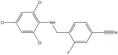 3-fluoro-4-{[(2,4,6-trichlorophenyl)amino]methyl}benzonitrile Structure