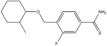 3-fluoro-4-{[(2-methylcyclohexyl)oxy]methyl}benzene-1-carbothioamide Structure