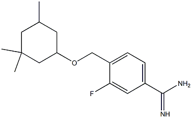 3-fluoro-4-{[(3,3,5-trimethylcyclohexyl)oxy]methyl}benzene-1-carboximidamide Structure