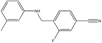 3-fluoro-4-{[(3-methylphenyl)amino]methyl}benzonitrile Structure