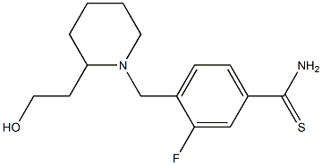 3-fluoro-4-{[2-(2-hydroxyethyl)piperidin-1-yl]methyl}benzenecarbothioamide 구조식 이미지