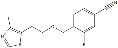 3-fluoro-4-{[2-(4-methyl-1,3-thiazol-5-yl)ethoxy]methyl}benzonitrile Structure