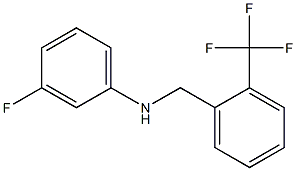 3-fluoro-N-{[2-(trifluoromethyl)phenyl]methyl}aniline Structure