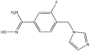 3-fluoro-N'-hydroxy-4-(1H-imidazol-1-ylmethyl)benzenecarboximidamide Structure