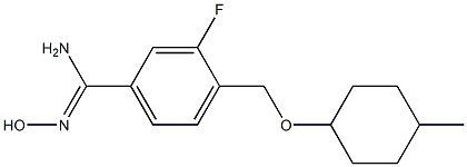 3-fluoro-N'-hydroxy-4-{[(4-methylcyclohexyl)oxy]methyl}benzenecarboximidamide 구조식 이미지